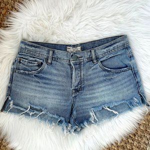 Free People Loving Good Vibrations Cutoffs Denim Shorts
